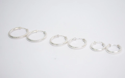 Argollitas Donna Plata Inflada