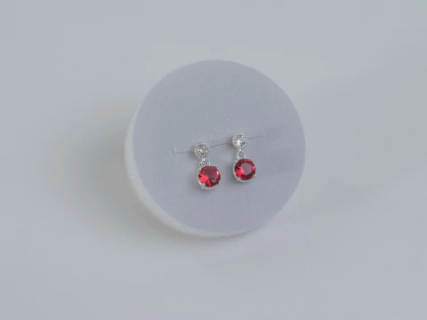 Aros Plata Italiana 925 Cubic Colgante Circular - comprar online