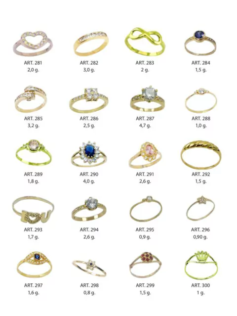 Anillos Oro Cubic 10