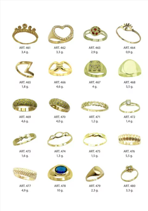 Anillos Oro Cubic 19