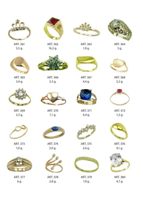 Anillos de Oro Cubic 14