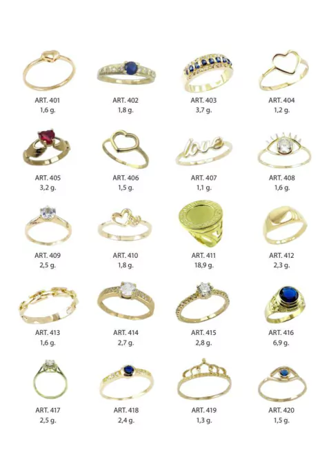 Anillos Oro Cubic 16