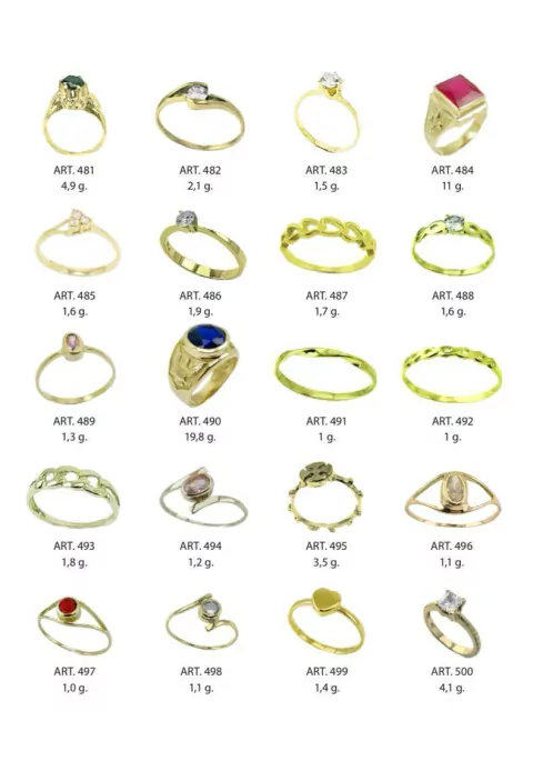 Anillos Oro Cubic 20