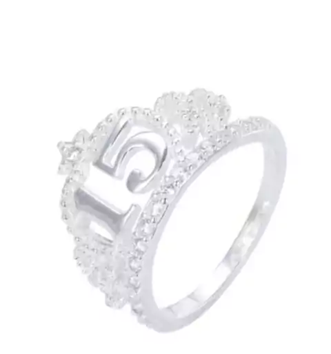 Anillo 15 Plata Importada