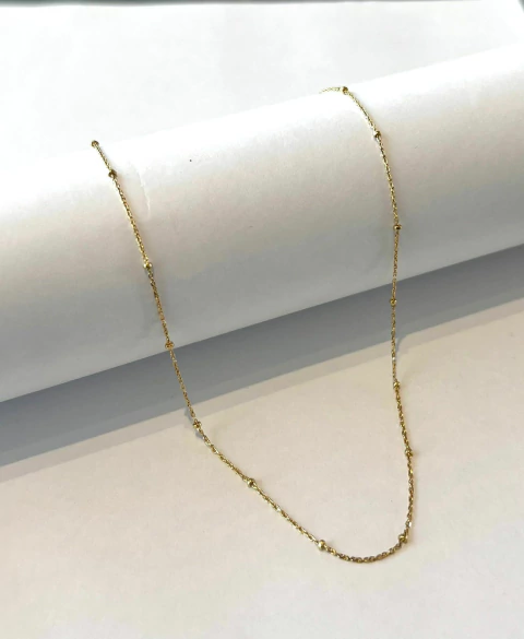 Cadena de Oro Espejo 18K