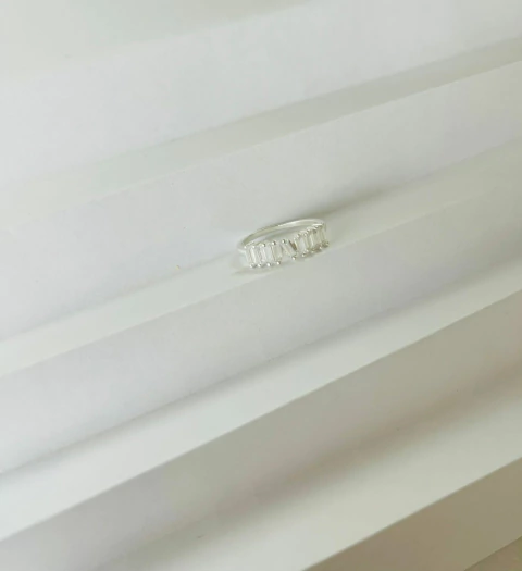 Anillo Cubic Plata Importada