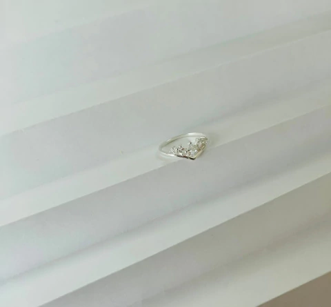 Anillo Corona Cubic Plata Importada