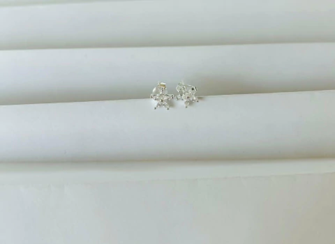 Aros Destellos Plata Importada