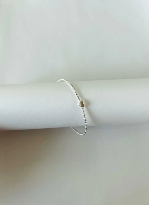 Pulsera Corazon de Plata Importada