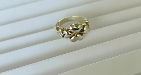 Anillo Plata Inflada Corazon