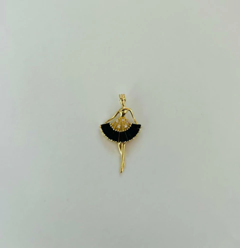 Dije Acero Dorado Bailarina Cubic