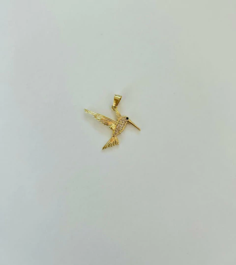 Dije Acero Dorado Colibri