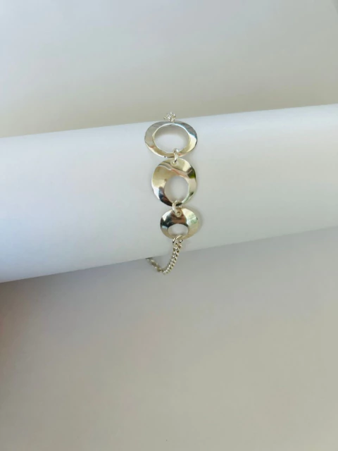 Pulsera Rolo Plata Importada