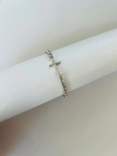 Pulsera Cruz Plata Importada Soho