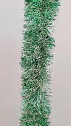 Guirnalda Boa Navideña Verde y Blanco