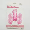 SET GLOBOS 1 AÑO ROSA