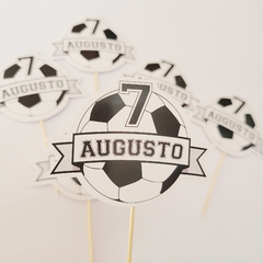 TOPPERS PARA CUPCAKES X12 FÚTBOL