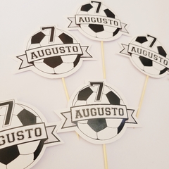 TOPPERS PARA CUPCAKES X12 FÚTBOL - comprar online