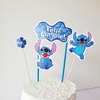 Tooper para torta Stich Azul