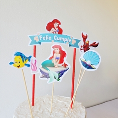 TOOPER PARA TORTA LA SIRENITA ARIEL