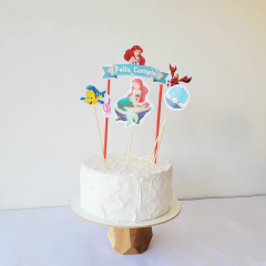 TOOPER PARA TORTA LA SIRENITA ARIEL - comprar online