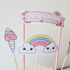 TOOPER PARA TORTA UNICORNIO