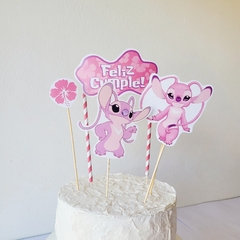 Tooper para torta de Stich Rosa
