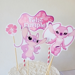 Tooper para torta de Stich Rosa - comprar online