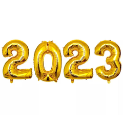 GLOBO "2023" 80 cm DORADO