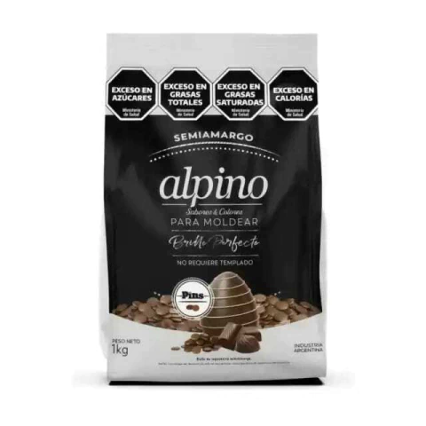 CHOCOLATE SEMIAMARGO ALPINO EN PINS X 1 KG - comprar online