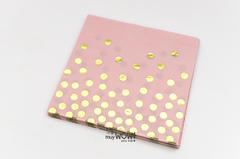 SERVILLETA ROSA LUNARES DORADOS - comprar online