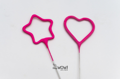 VELA CHISPITA ROSA CORAZON Y ESTRELLA en internet
