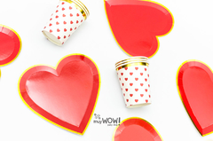 VASOS CORAZONES ROJO x 10 en internet