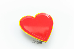 PLATO CORAZON ROJO x 10 - comprar online