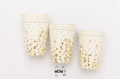 Vasos Estrellas Doradas x 10