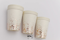 Vasos Confeti Rose Gold x 10 - comprar online