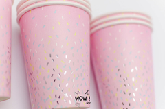 Vasos Rosa Confeti x 10 en internet