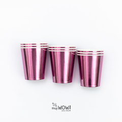 VASO METALIZADO ROSA GOLD x 10