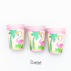 VASO FLAMINGO JUNGLE x 10 - comprar online