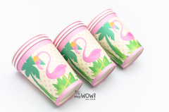 VASO FLAMINGO JUNGLE x 10 en internet