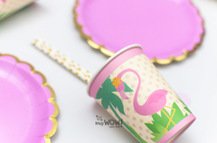 VASO FLAMINGO JUNGLE x 10