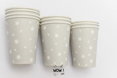 Vasos Gris y Estrellas x 10 - comprar online