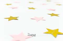 GUIRNALDAS ESTRELLAS ROSA/ORO - comprar online