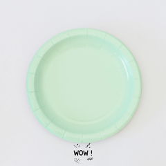 Platos Pastel Aqua x 10