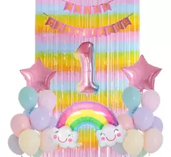SET DE DECORACION ARCO IRIS