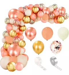 Arco Organico Globos 12" Gold Rose y dorado - comprar online