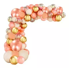 Arco Organico Globos 12" Gold Rose y dorado