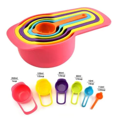 SET 6 CUCHARAS MEDIDORAS PLASTICAS