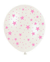 GLOBO CRISTAL IMPRESO ESTRELLITAS ROSAS - comprar online