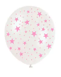 GLOBO CRISTAL IMPRESO ESTRELLITAS ROSAS - comprar online